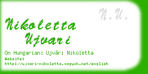 nikoletta ujvari business card