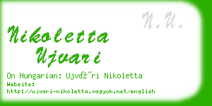 nikoletta ujvari business card